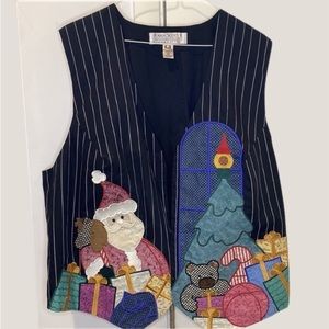 Vintage Christmas Vest by KAREN SCOTT  - Size 1X